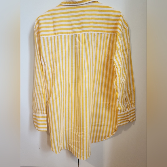 BNWT H&M Linen Cotton Blend Button Down Shirt, US S - Picture 8 of 13